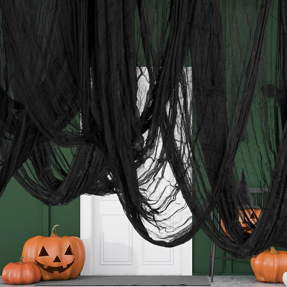 600"x85" Large Halloween Creepy Cloth, Spooky Fabric Gauze for Part...