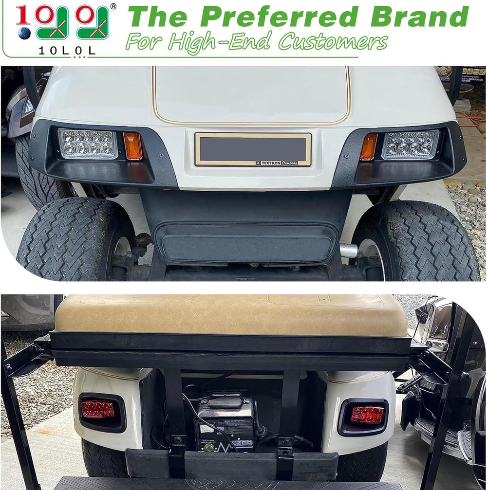 10L0L Golf Cart Headlight and Tail Light Kit for EZGO TXT 1995-2013 G&E 12V