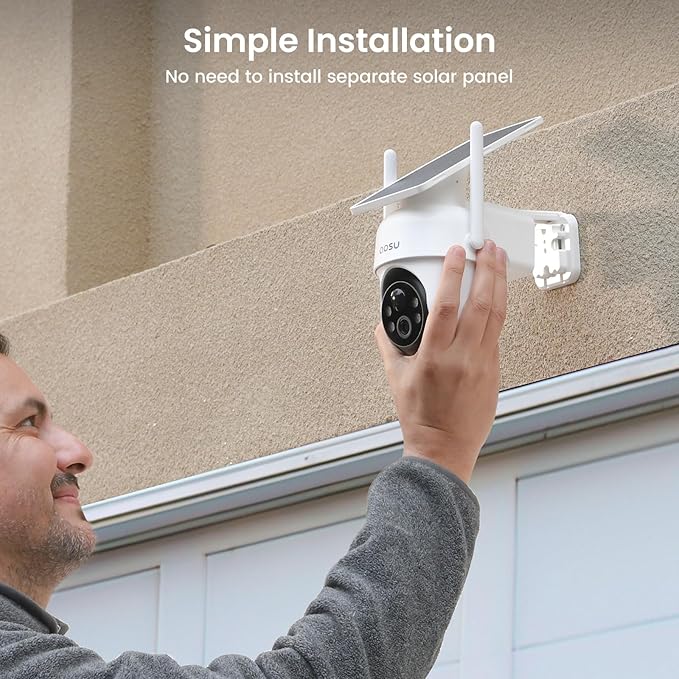 AOSU Security Cameras Outdoor Wireless, 4 Cam-Kit, No Subscription,