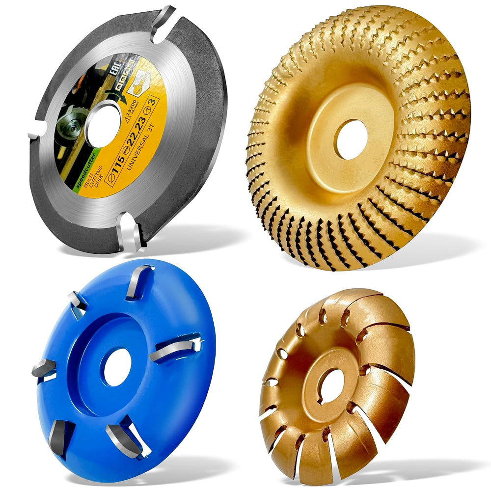 Loyala Upgraded 4 PCS Angle Grinder Wood Carving Disc Set, Angle Grinder Atta...