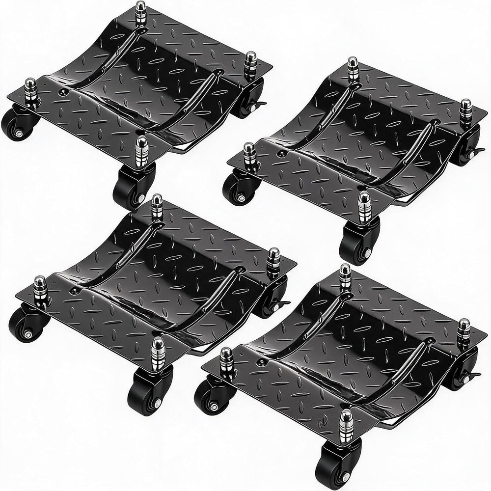 Car Dolly Set of 4, 6000 lbs Moving Tire Stake with Swivel Nylon Casters | 36...