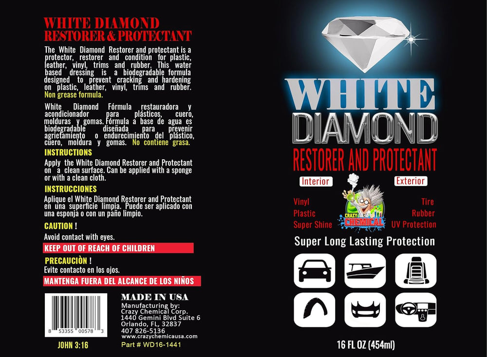 TIRE Dressing Concentrated White Diamond Restorer and Protectant 16 fl oz - P...