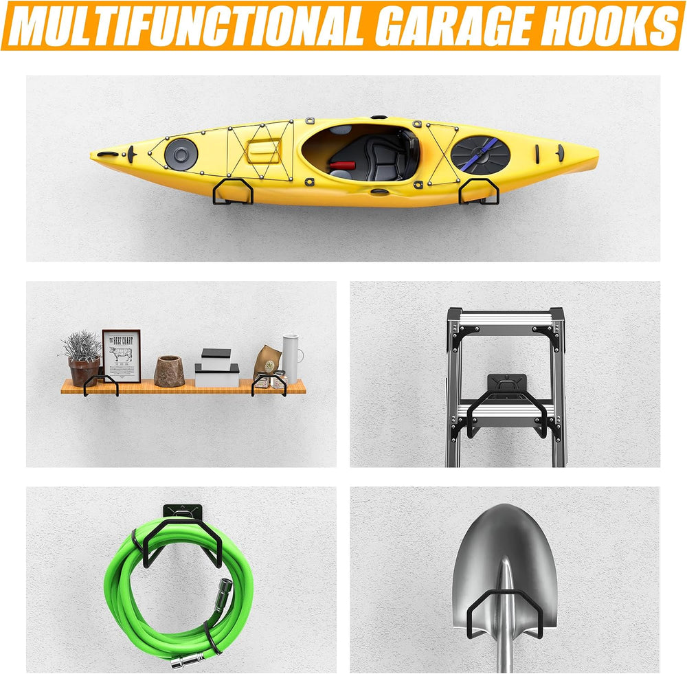 Garage Storage Hooks, Heavy Duty Wall Mount Tool Organizer Rack