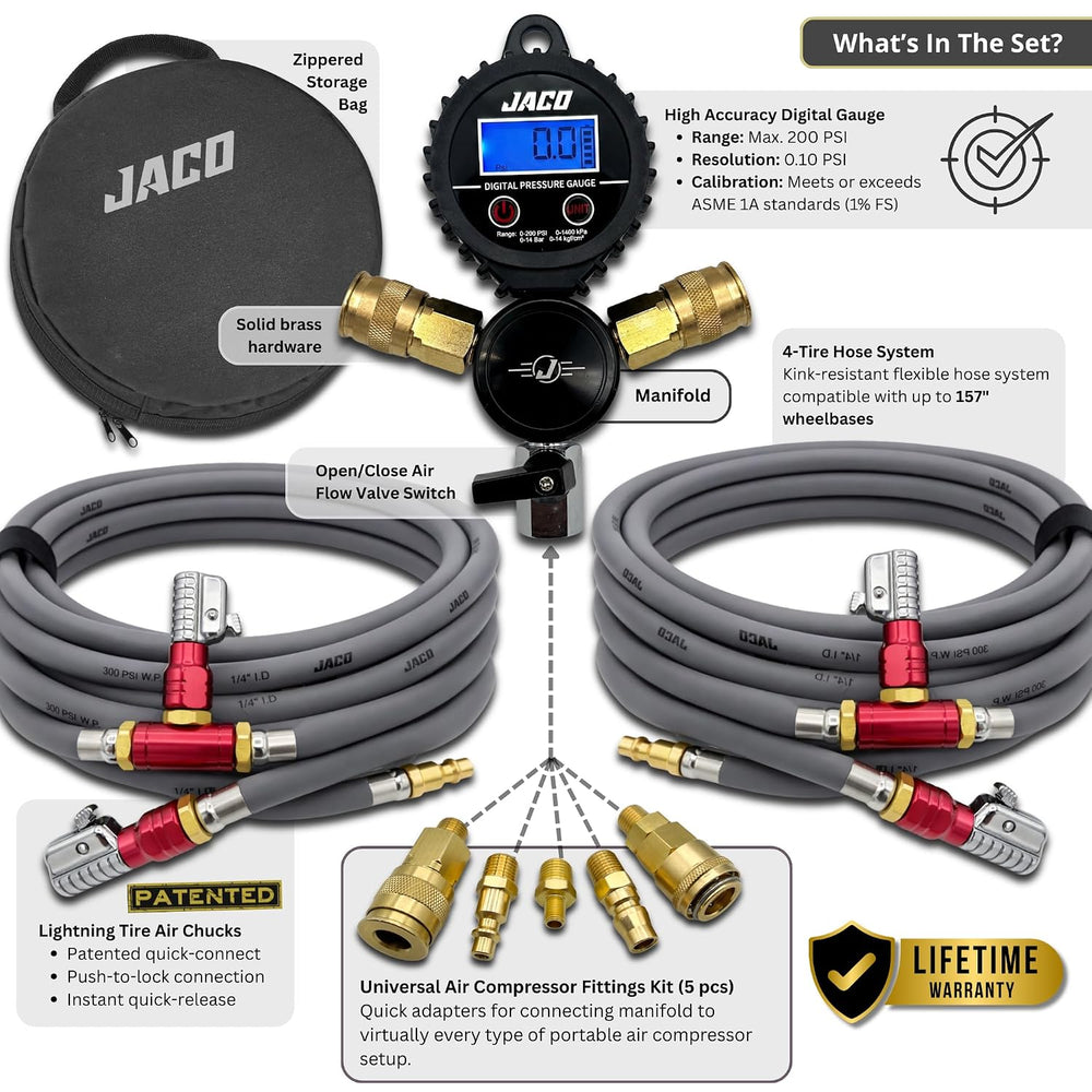 JACO Rapid 4-Tire Inflation/Deflation System with Lightning Air Chucks
