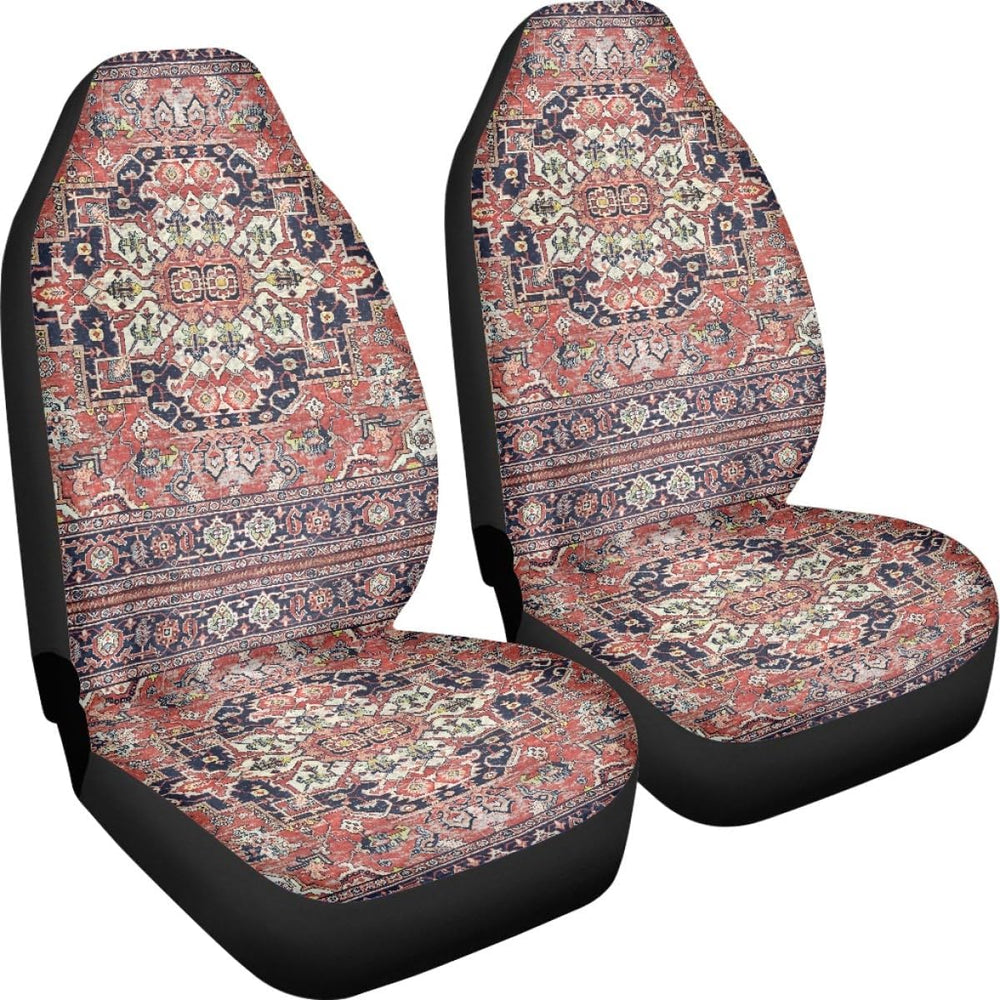 Pehede Car Seat Cover Red Vintage Carpet Pattern Front for Cars, Easy to Inst...