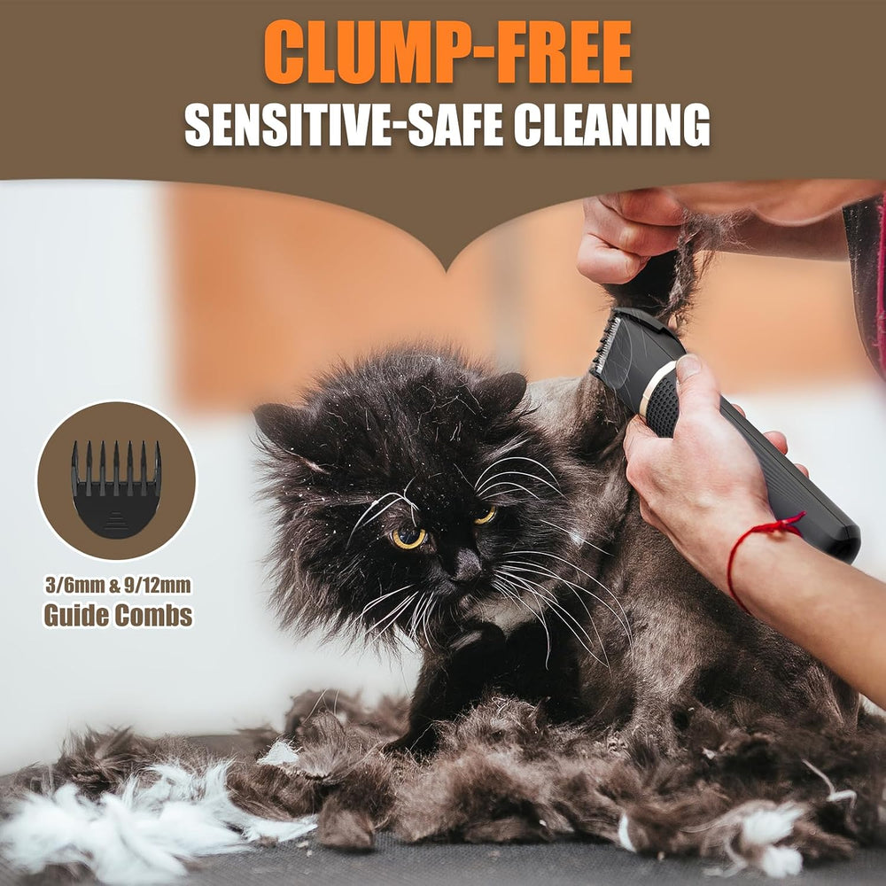 Cat Grooming Clippers Kit with Paw Trimmer, 3 in 1 Electric Pet Hair Trimmer ...
