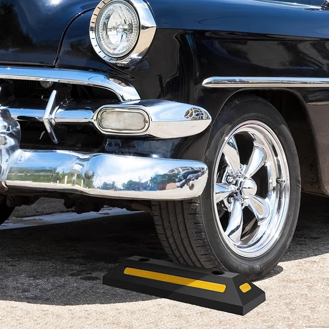 IRONMAX 2 Pack Parking Block, 21.5" Long Rubber Curb