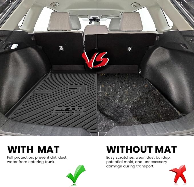LASFIT Cargo Mat for Toyota Corolla Cross 2022-2025, Custom Fit All-Weather TPE