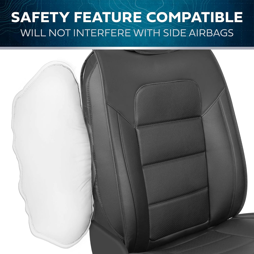 MotorBox Cabin King Black Label Napa Leather Seat Covers for Trucks & Cars