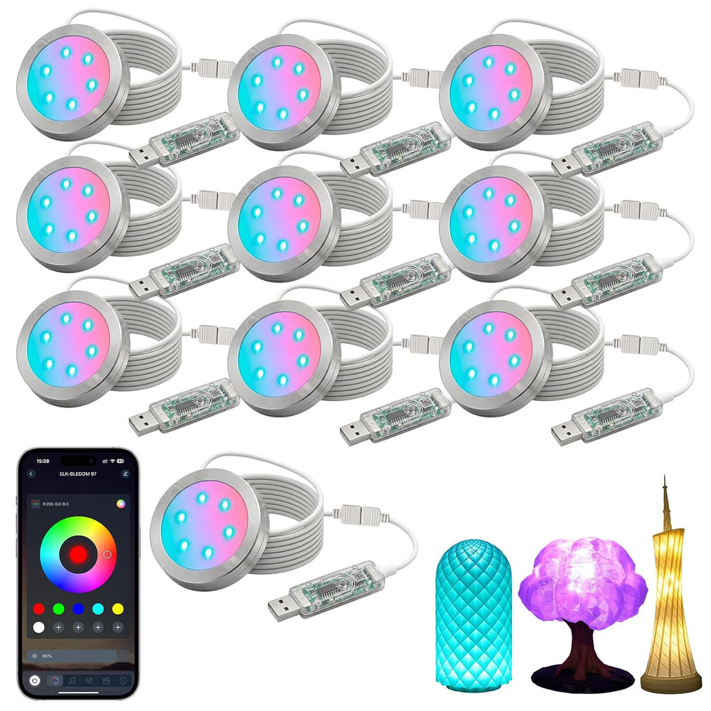 Smart LED Lamp Kit 001 for Bambu Lab 3D Printing, APP Control RGB DIY LED Lig...