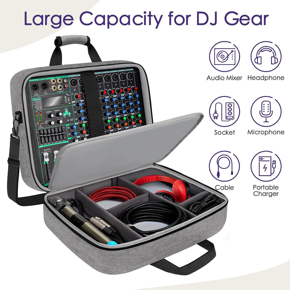 SNIGJAT Audio Mixer Case Fits RODECasterPro II with Adjustable Storage Grey