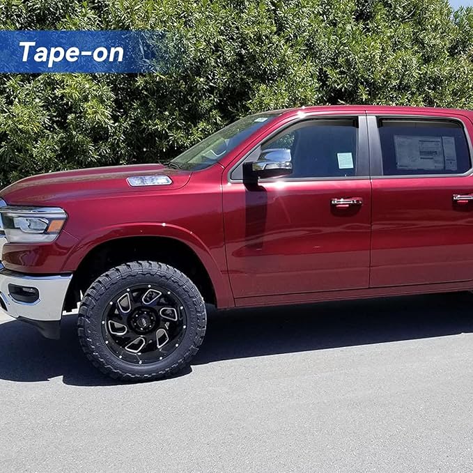 Window Visors Rain Guards for 2009-2018 Ram 1500 Crew/Mega Cab/Full-Size Cab