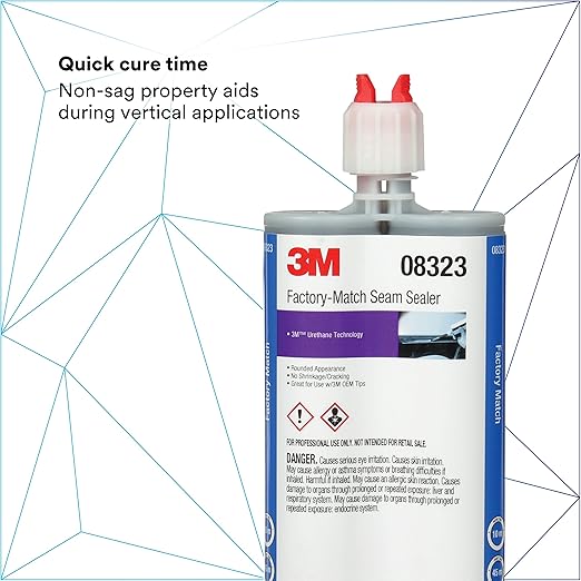 3M Factory-Match Seam Sealer, Medium/High Viscosity Urethane, 200 mL/6.75 fl oz