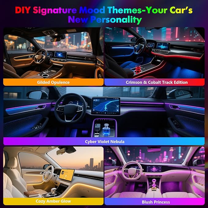New Version Acrylic Car Dreamcolor Ambient Lighting Kit 14 in 1 LED Interior