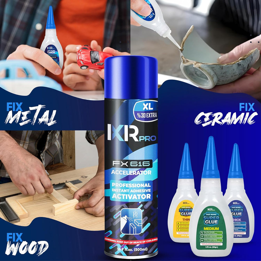 CA Glue with Activator 20x Thin Medium Thick Glue Kit 20x16.9oz Accelerator