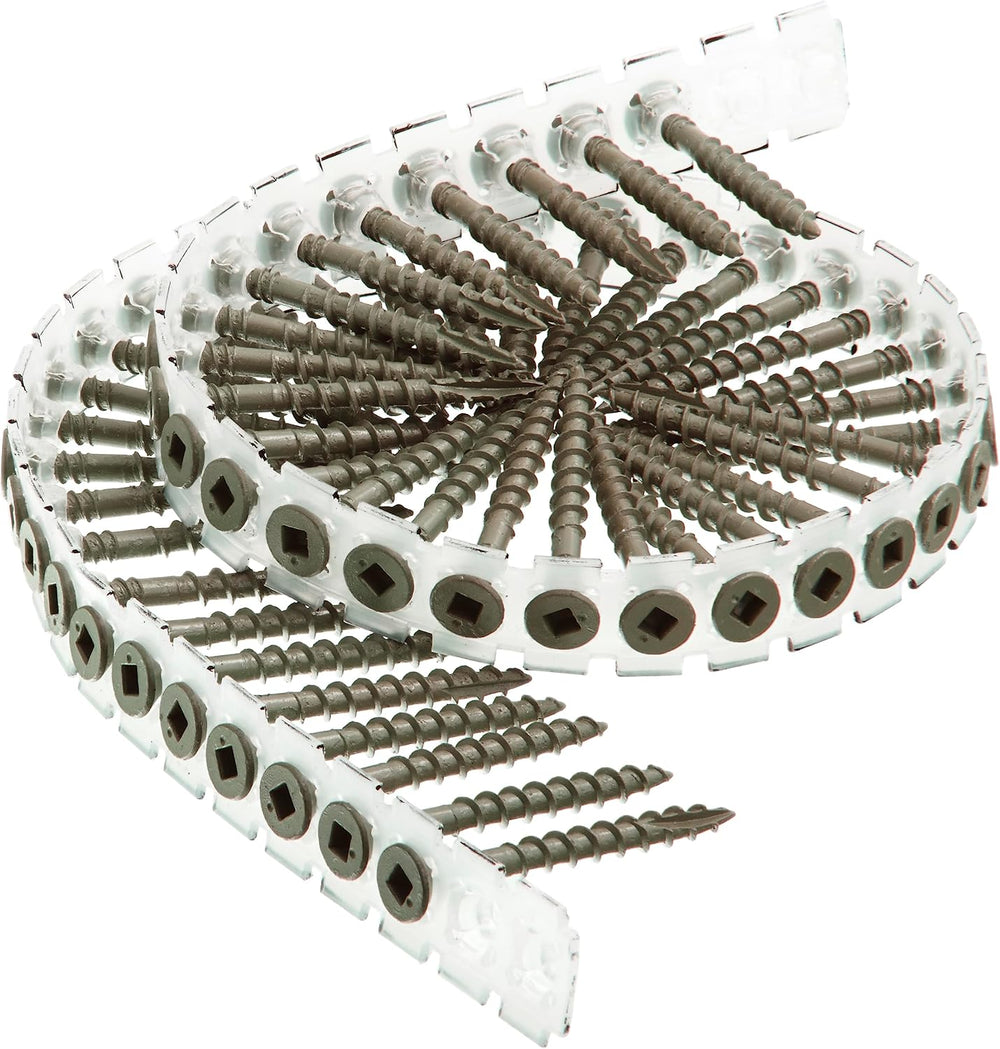 SENCO Duraspin#8x1-3/4 Collated Ext Decking, Dock Screw (08D175W) 1000 ct.