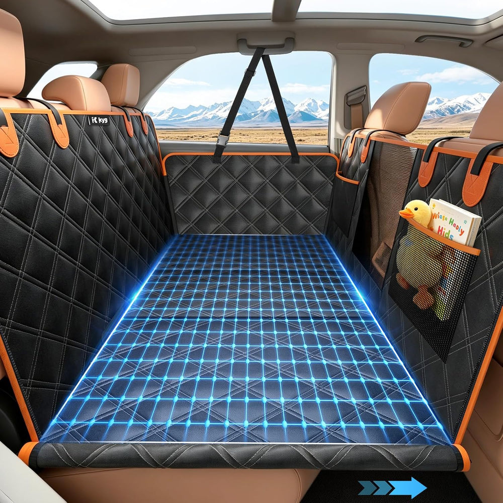 KYG Hard Bottom Dog Car Seat Cover for Back Seat