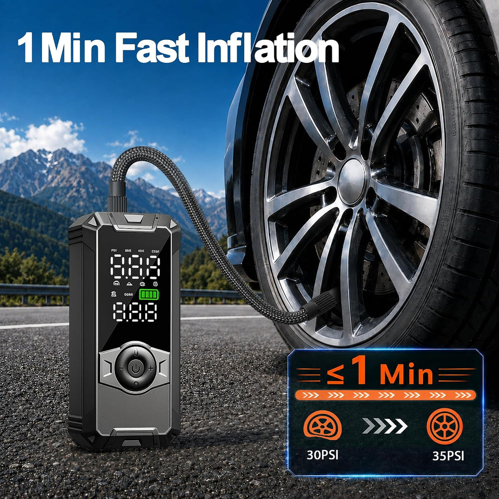 T06 Portable Car Tire Inflator, 4X Faster 150 PSI Air Compressor