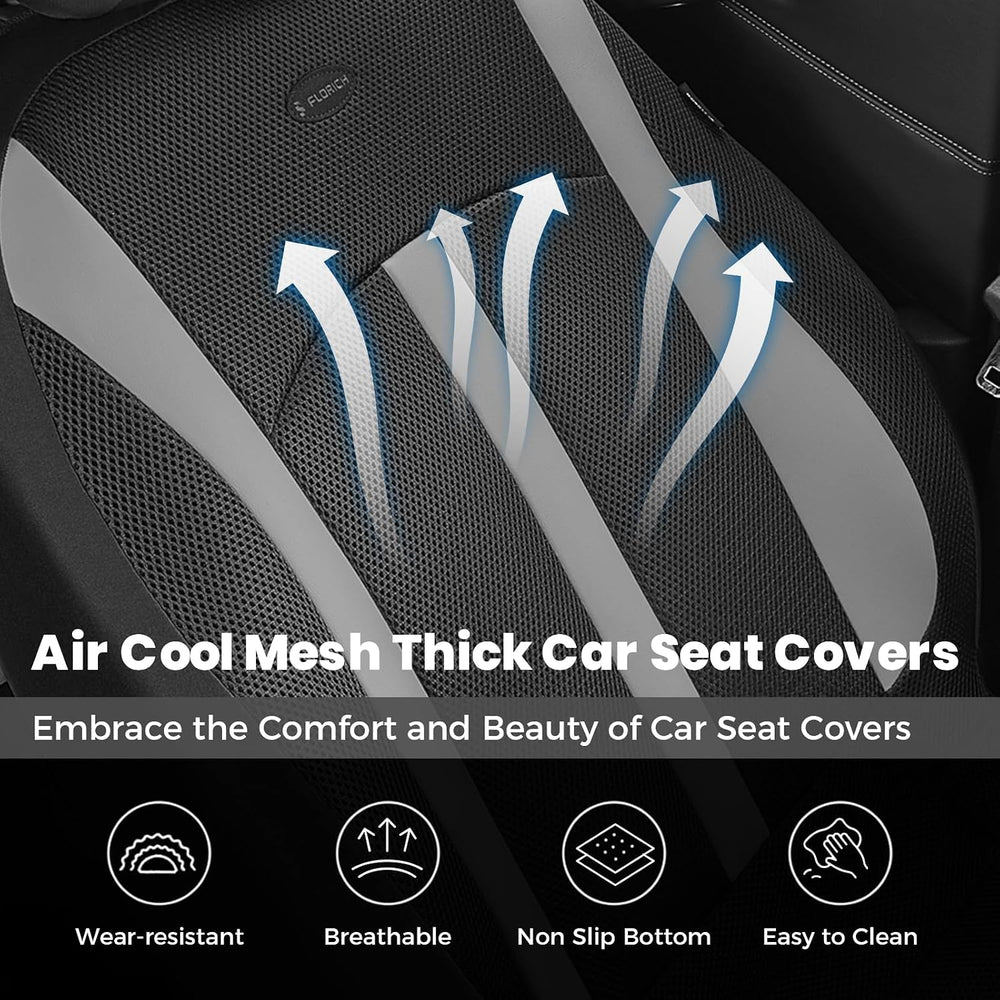 FLORICH Car Seat Covers, Breathable Mesh Automotive Seat Cover Full Sets, Fro...