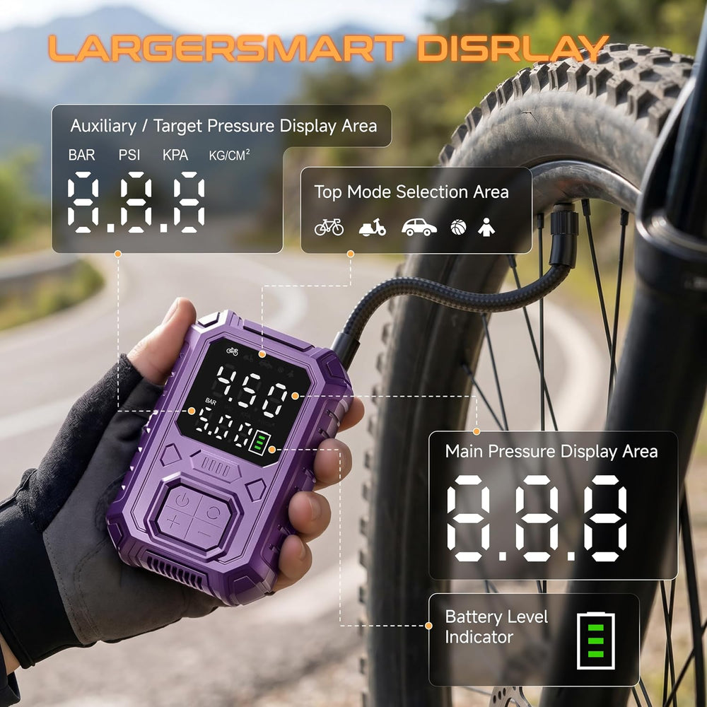 Tire Inflator Portable Air Compressor for Car, Motocycle, Bike Inflatables