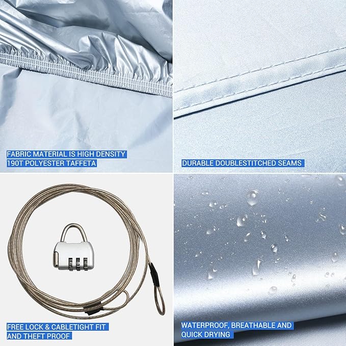 Tecoom Truck Cover Waterproof All Weather, Breathable Light Shell Outdoor