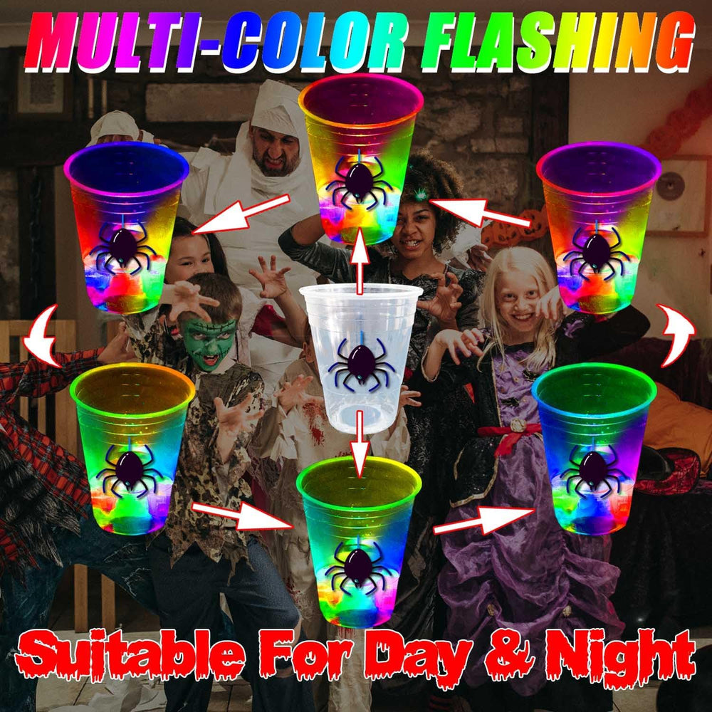 mishunyus 40 Pcs Glow in The Dark Halloween Party Cups