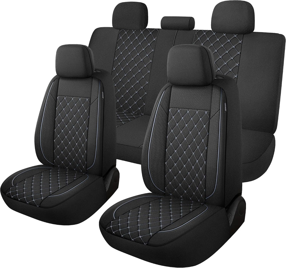 Breathble Car Seat Covers Full Set,Washable Seat Covers for Cars,Premium Clot...
