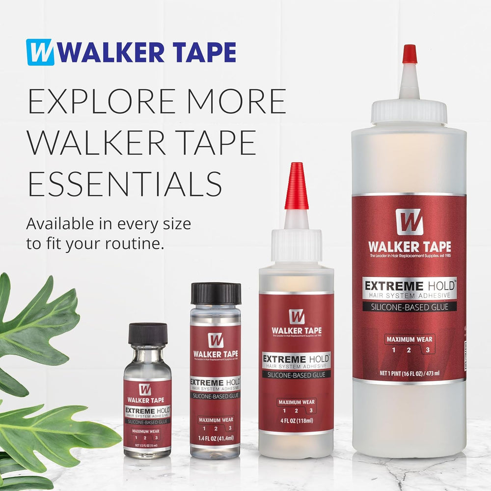 Walker Tape Extreme Hold Brush-On Adhesive 1.4 fl oz, Maximum Wear Waterproof...