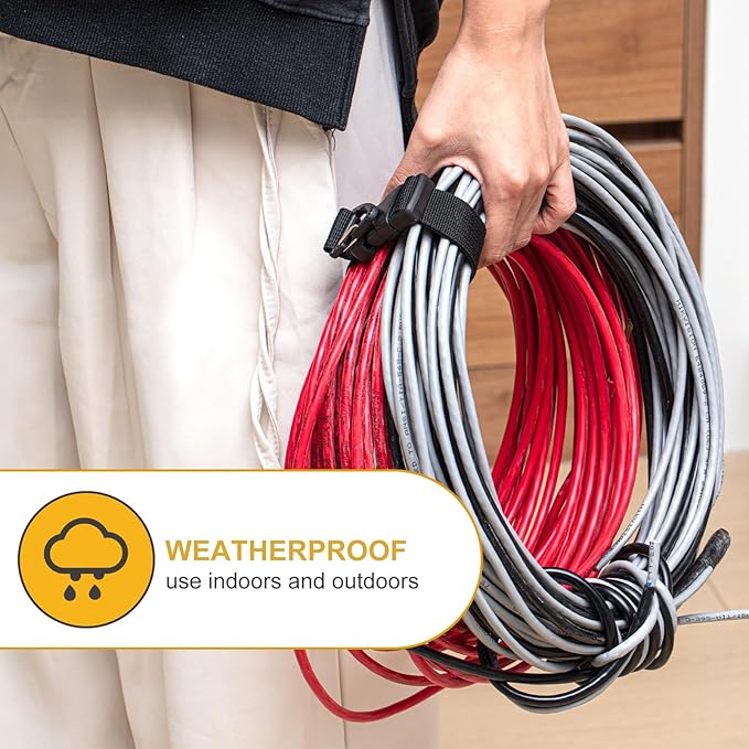 24 Pack 17 Inch Adjustable Extension Cord Holder Organizer