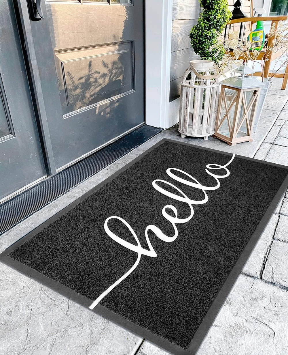 EARTHALL Funny Hello Mats Outside/Inside 48"x32", Front Door Mat Ou...