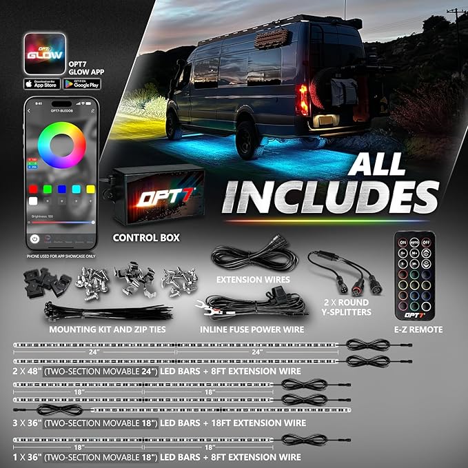 OPT7 Aura Pro Underglow Lights for Class B & B+ RV Motorhomes