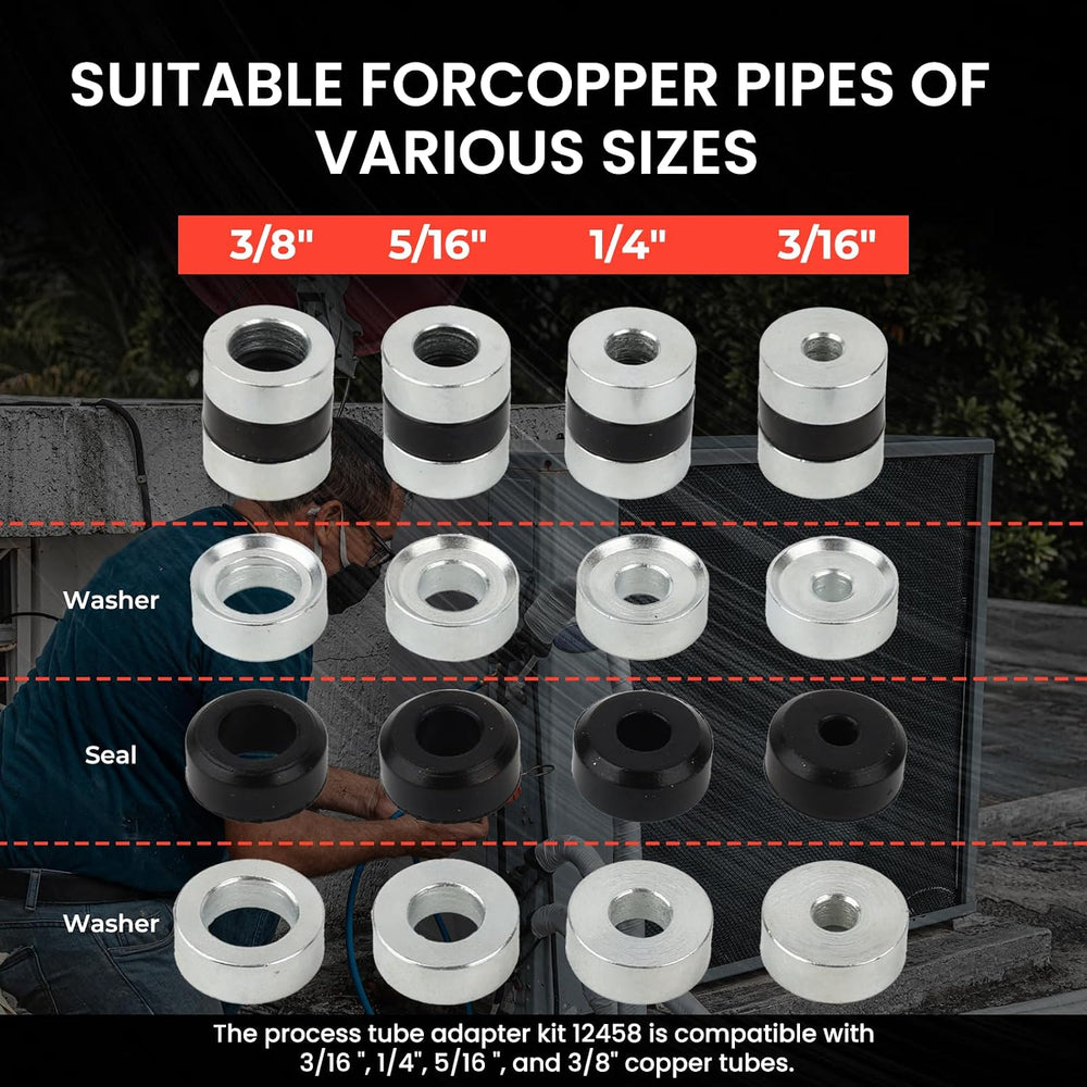 12458 Process Tube Adapter Kit for 3/16", 1/4", 5/16", 3/8&quo...