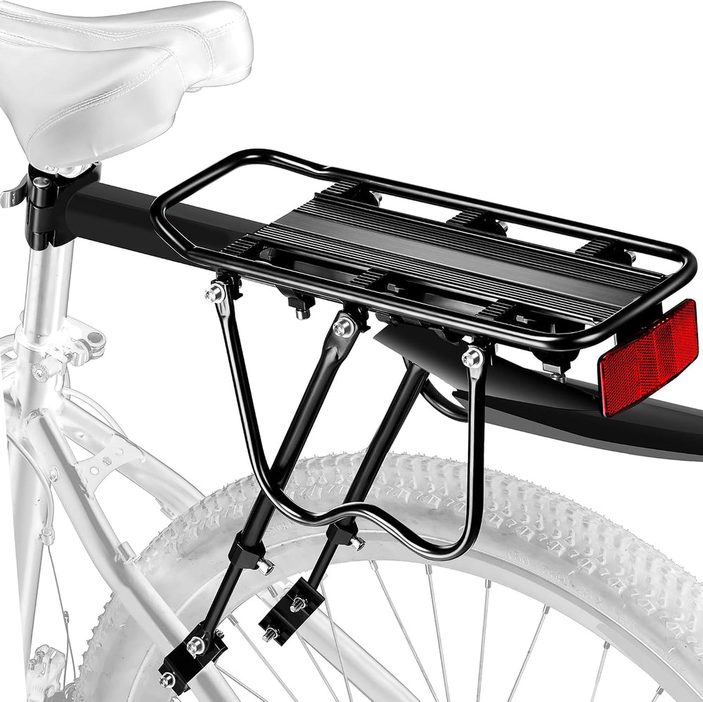 Rear Bike Rack,Bike Cargo Rack w/Fender & Large Size Reflective,Quick Rel...