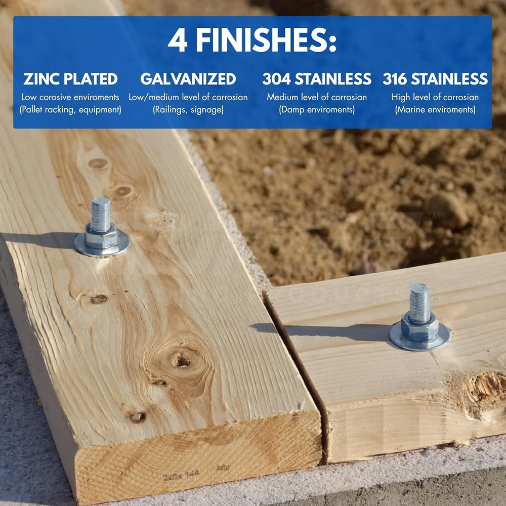 1/4" X 3-1/4" 304 Stainless Steel Wedge Anchors for Concrete (Box o...