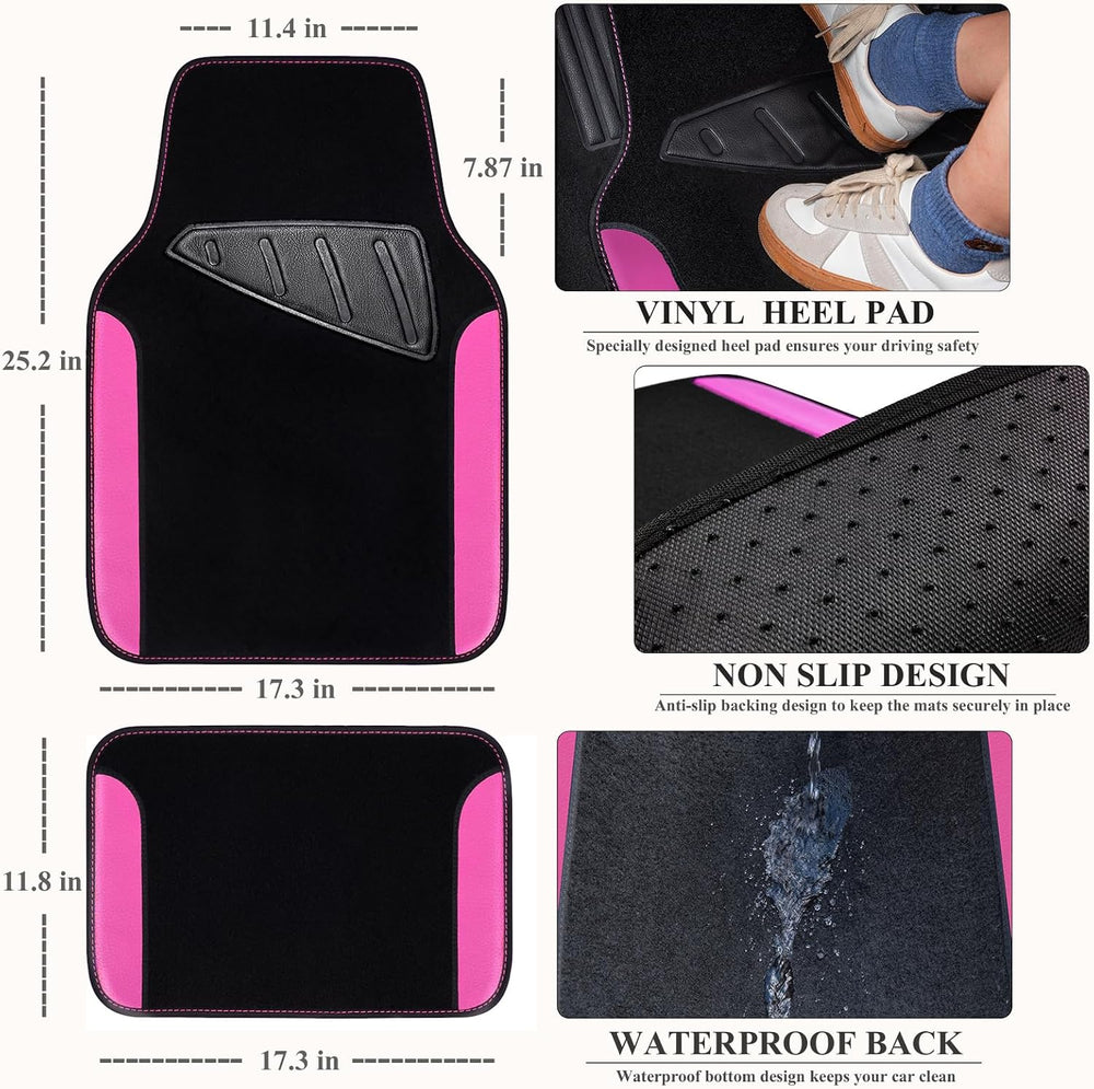 CAR PASS 3D Air Mesh Leather Car Seat Cover Full Sets & 4Pcs Waterproof C...