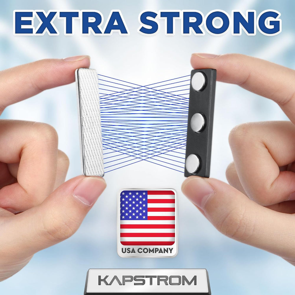 Premium Name Tag Magnets, 100 Pack 1.75 x 0.5" Stronghold Neodymium Magnets