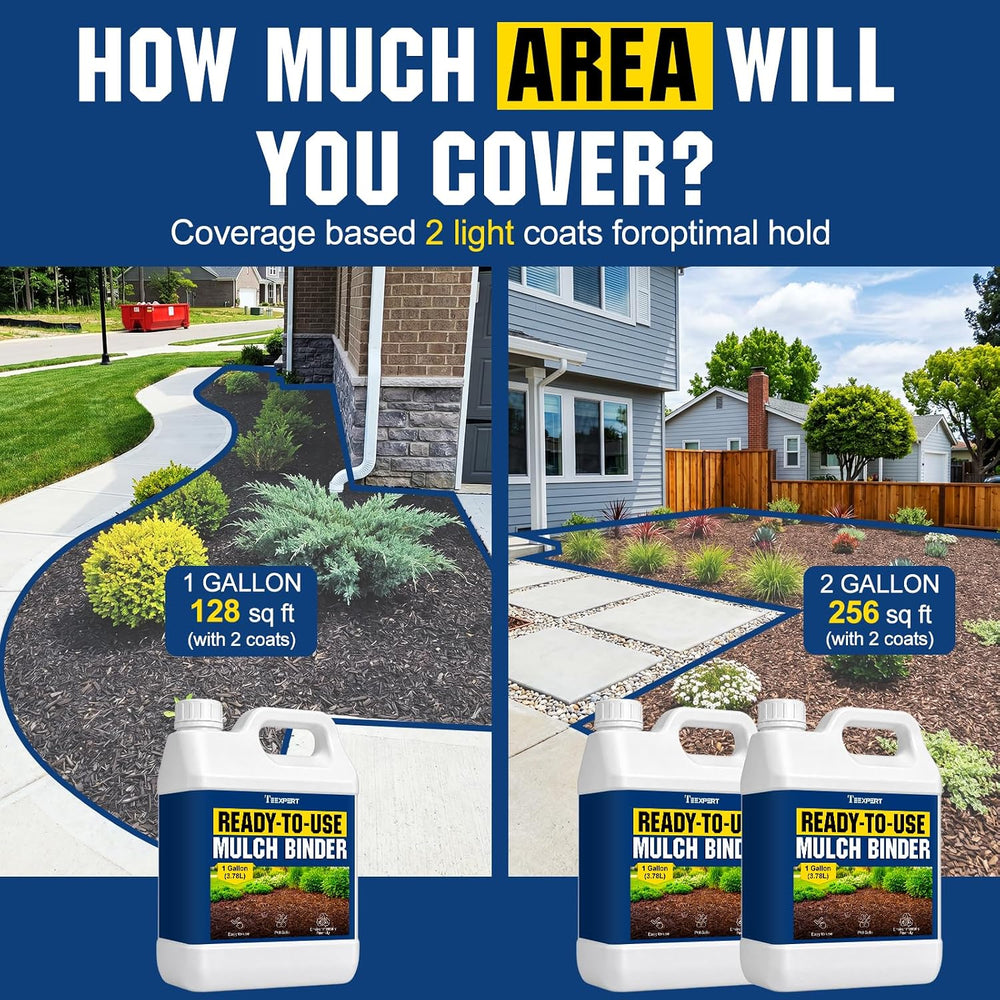 Teexpert Mulch Glue with 4L Pump Sprayer: 1 Gallon Ready-to-Use Mulch Binder ...