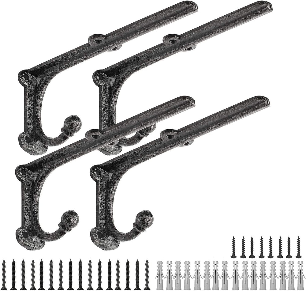 Rustic Floating Shelf Bracket 8 Inch, Cast Iron Shelf Brackets for Wall Shelv...