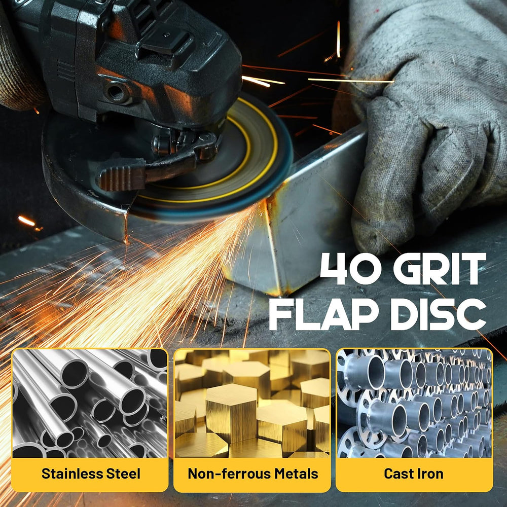 Flap Discs 4 1/2 for Angle Grinder 24 Pack, 40 Grit Type 29 Zirconia Grinding...