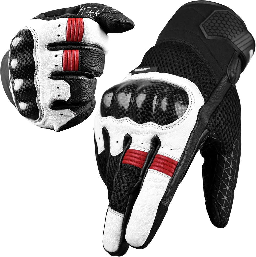 J.A.G. Leather Motorcycle Gloves