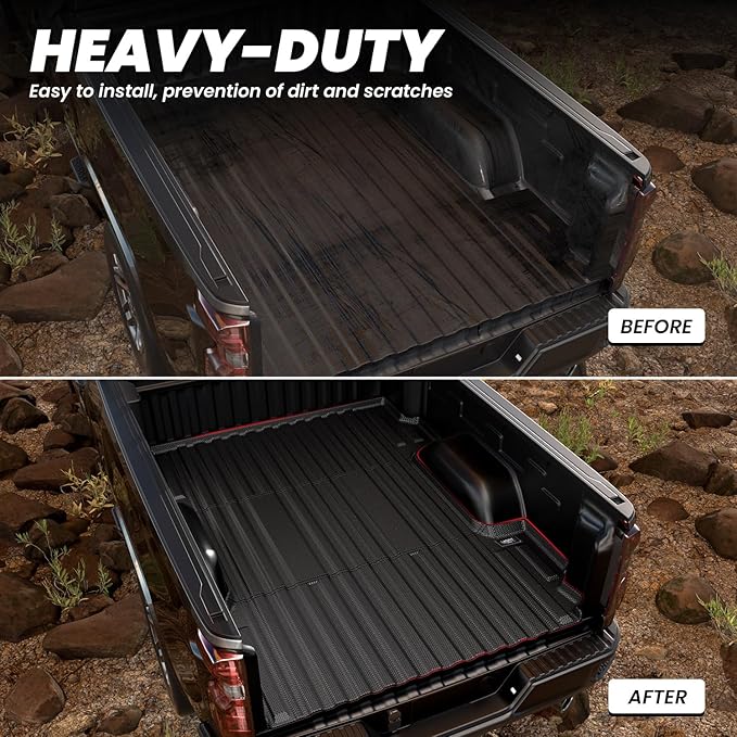LASFIT Truck Bed Mat 2020-2025 for Chevrolet Silverado/GMC Sierra 2500HD 3500HD