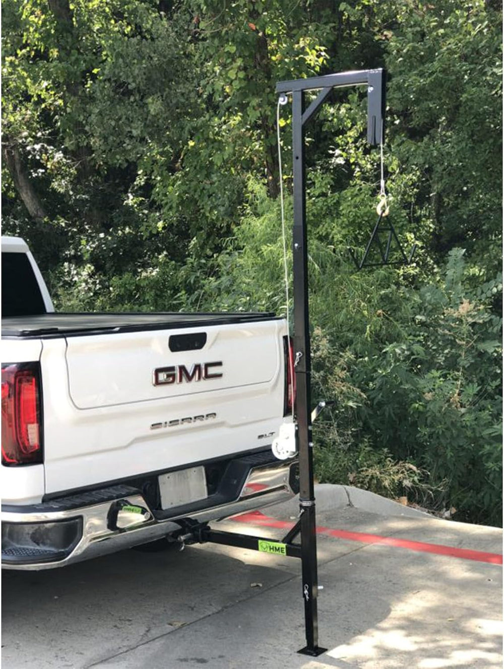 HME Truck Hitch Game Hoist Kit with Winch and Gambrel, 400 lb Capacity