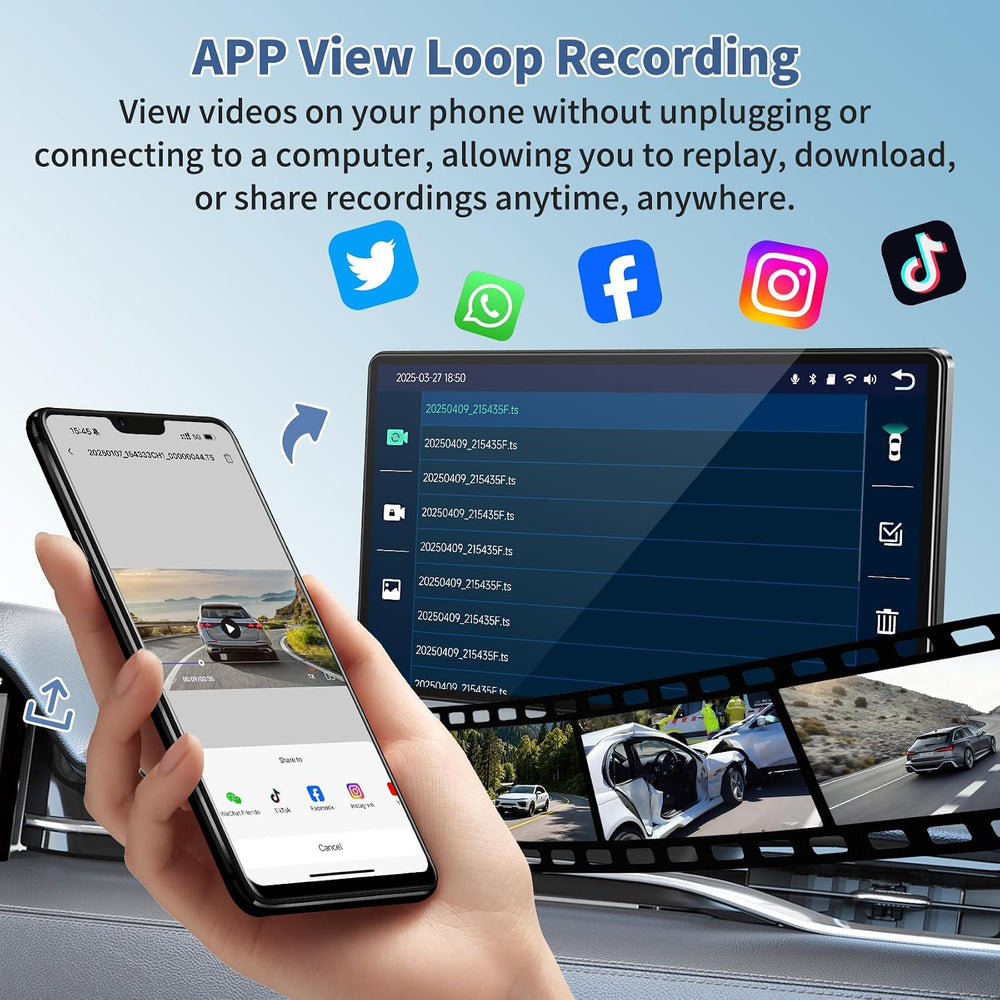 Largest 11.3" Portable Apple Carplay Screen, Wireless Car Play & And...