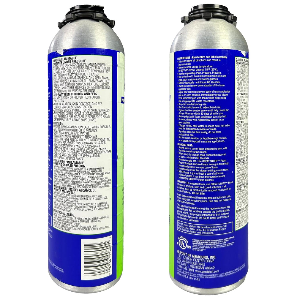 Enerfoam 30oz Sealant - Fireblock Rated, Polyurethane Expanding Foam Sealant....