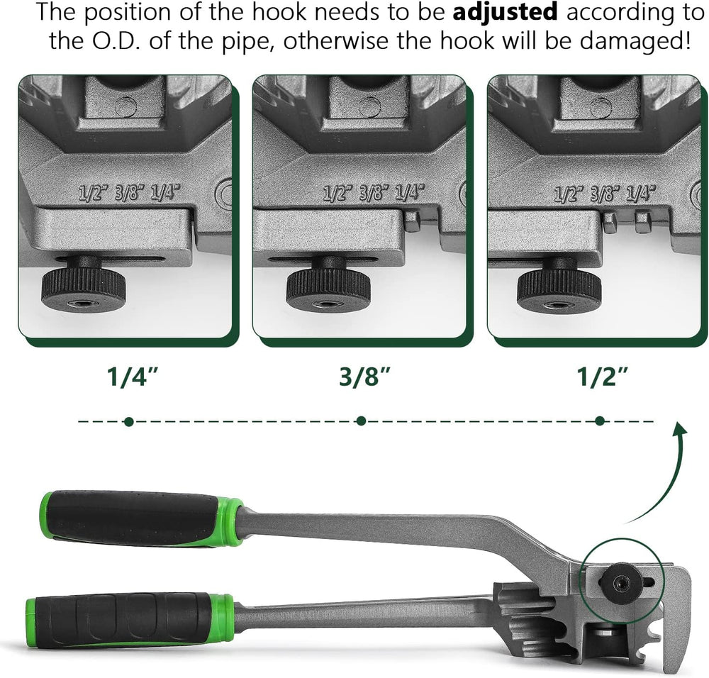 Antstone 1/4” 3/8” 1/2” O.D. Tubing Bender 3 in 1 Tube Bender 180° HVAC Coppe...