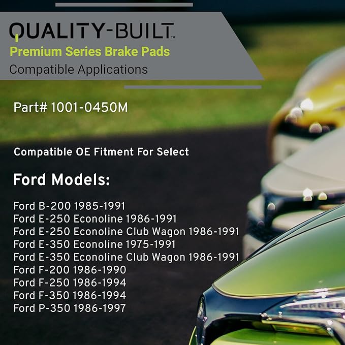 Premium Semi-Metallic Front Brake Pads Compatible