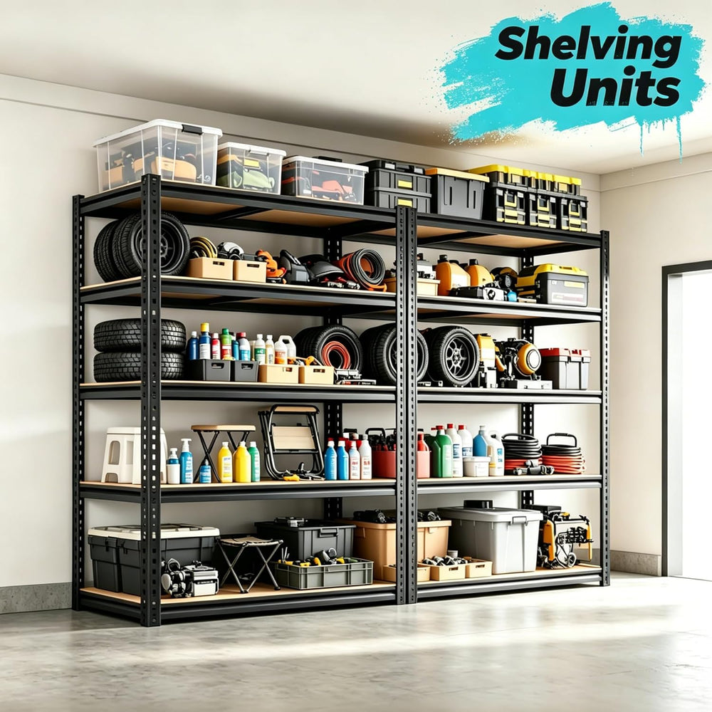 Garage Storage Shelves Heavy Duty Garage Shelving Units 60" x 28" x...