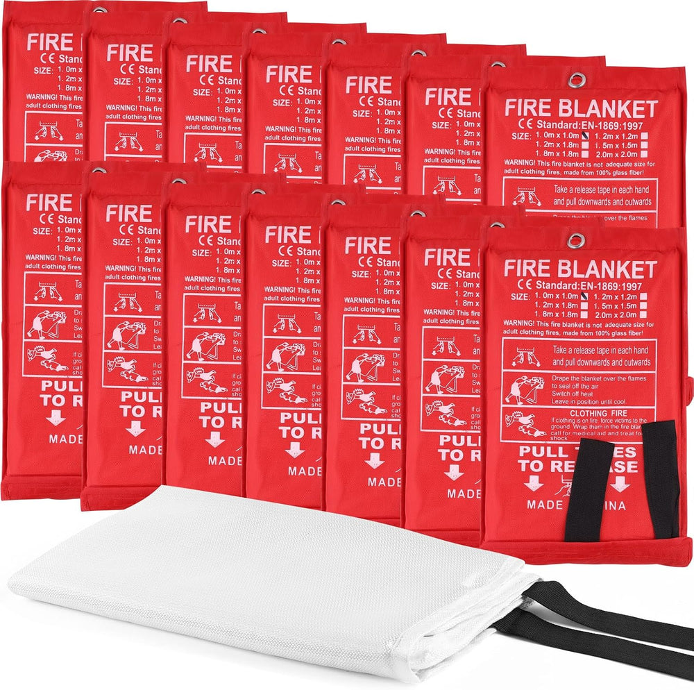 15 Pack Emergency Fire Blanket for Home and Kitchen Fire Suppression Blanket ...