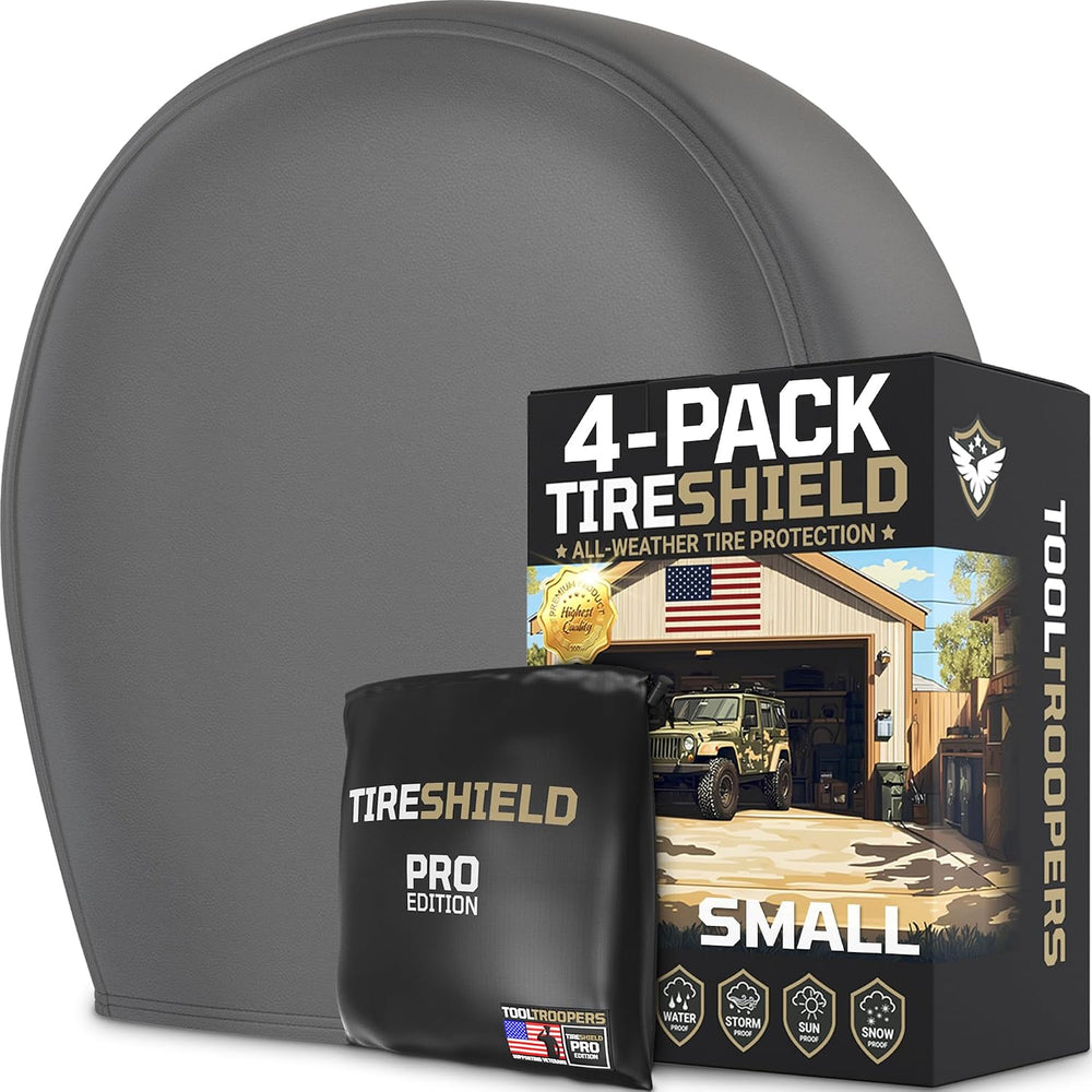 TIRESHIELD PRO Tire Covers Set of 4 - Heavy Duty All-Weather UV-Resistant Whe...
