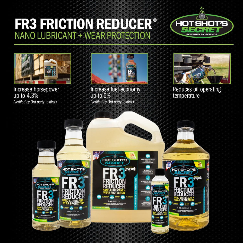 Hot Shot's Secret FR3 Friction Reducer Nano-Lubricant with Wear Protectio...